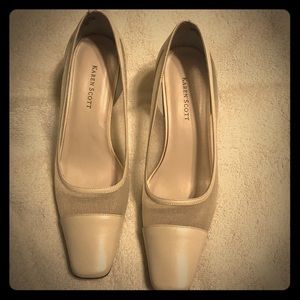 Karen Scott mesh white heels